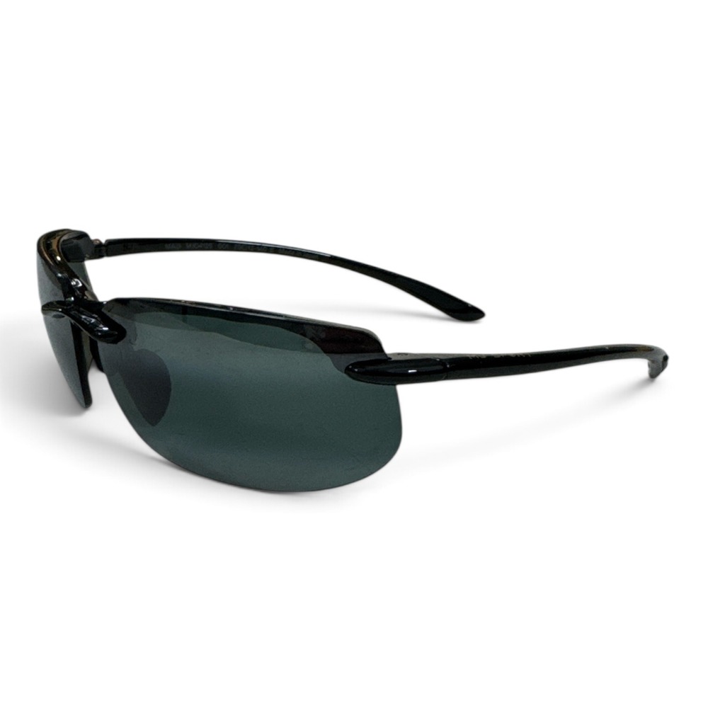 Maui Jim Banyan MJ0412S 001 Black Polarized Sport Sunglasses with Case